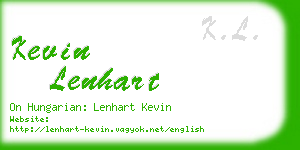 kevin lenhart business card